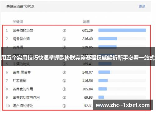用五个实用技巧快速掌握欧协联完整赛程权威解析新手必看一站式